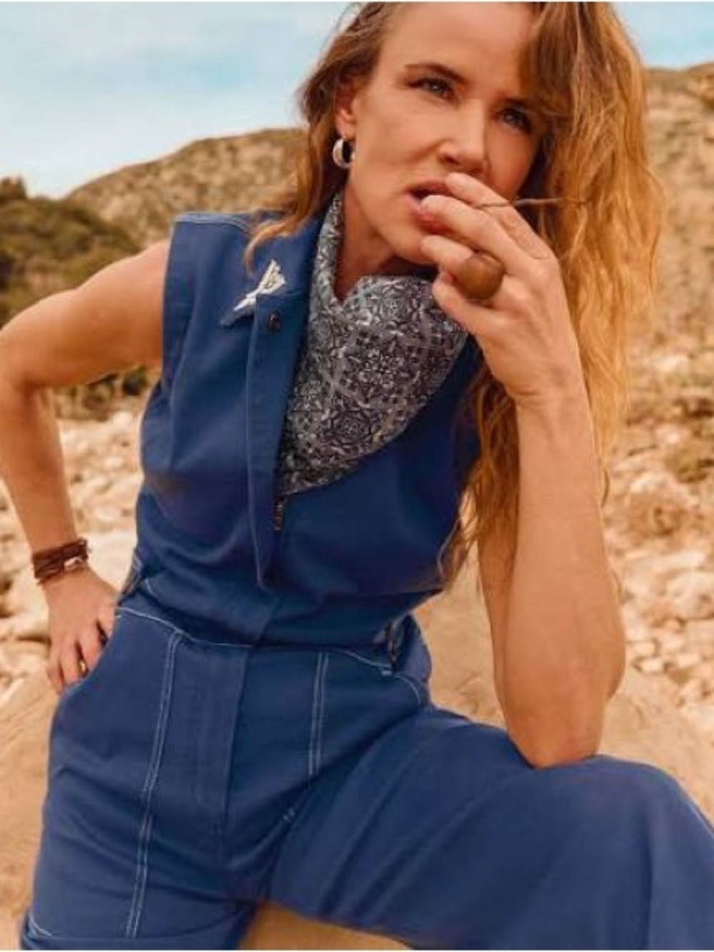 JULIETTE LEWIS X WILDFANG SLEEVELESS DENIM COVERALL NWT
